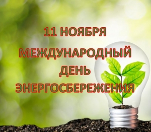11 ноября Международный день энергосбережения
